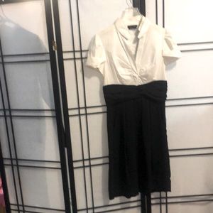 maxandcleo Dress Black and White V neck